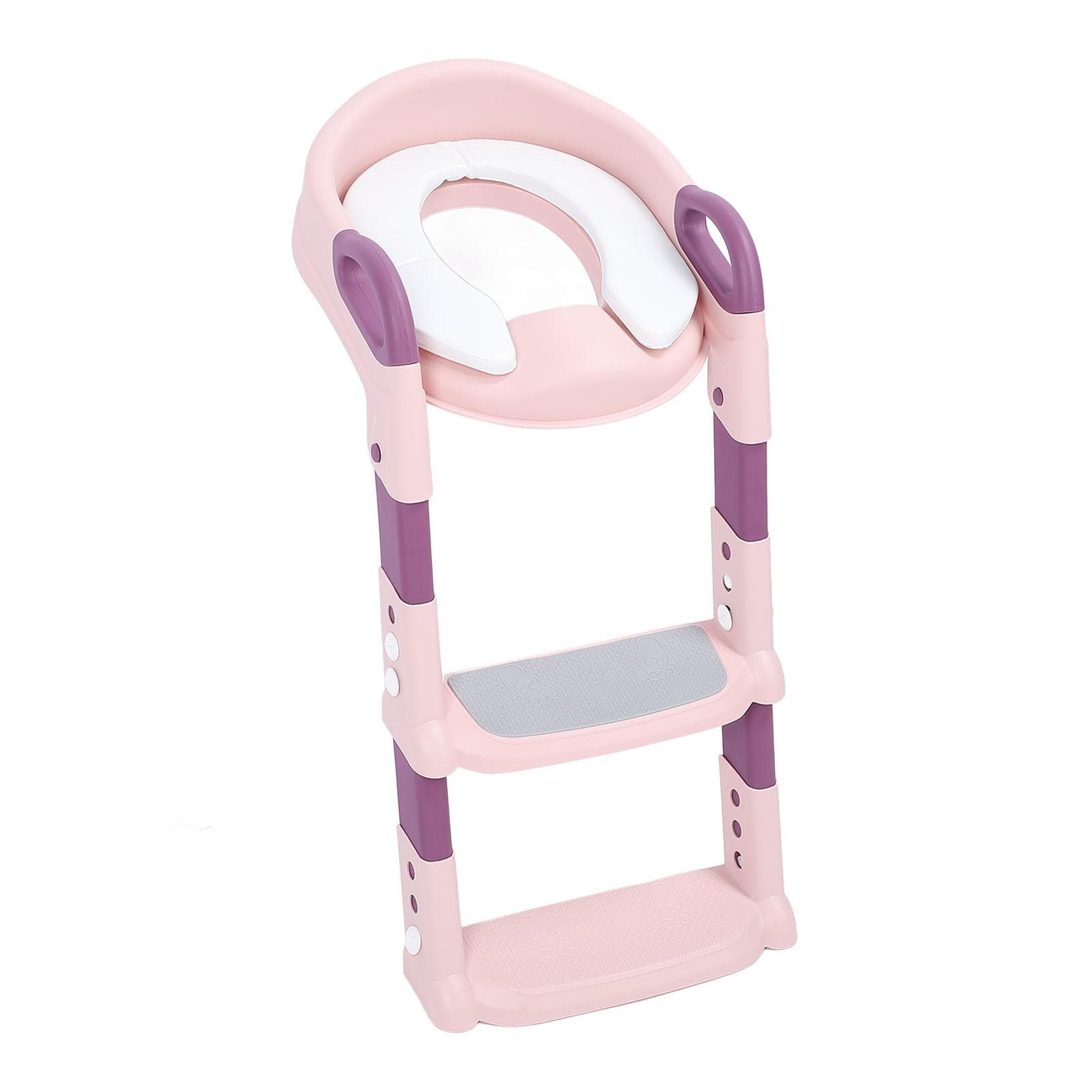 Toddler Potty Training Seat Foldable Toilet Training Seat Anti Slip Toddler Toilet Seat with Step