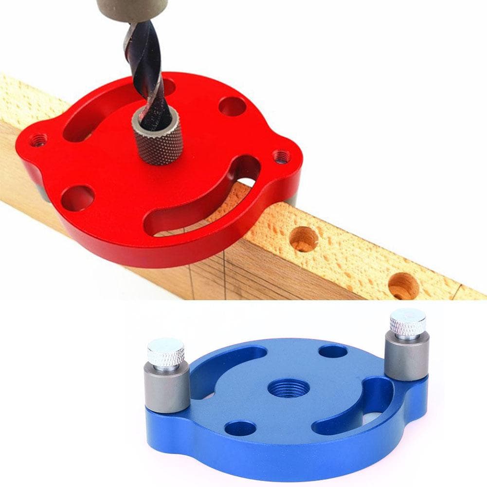 Wood Panel Hole Puncher Aluminum Alloy Center Punching Gauge Woodworking ToolX6001Blue