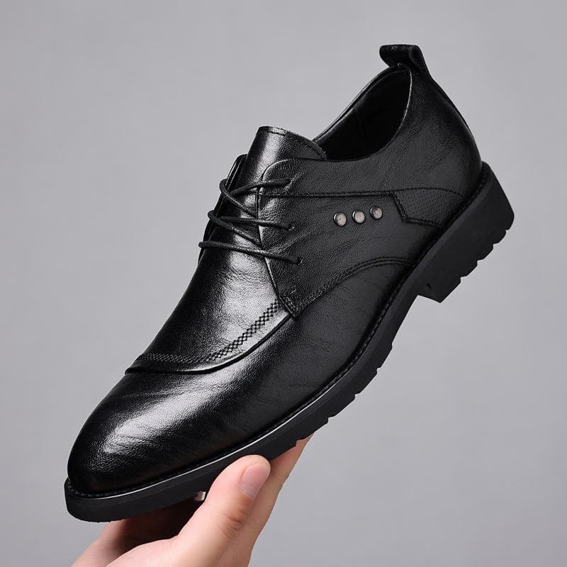 Leather Shoes Men's Leather British Style New Business Formal Leather Shoes Casual Black Groom Wedding Shoes Men 44