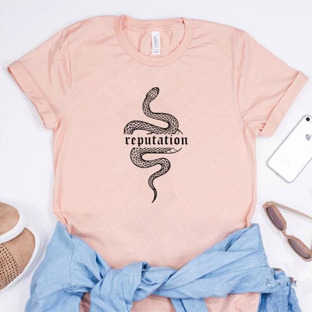 Reputation Snake T Shirt Look What You Made Me Do Shirt Women Clothes Goth Tshirt Unisex Vintage Shirt Snake Graphic Tees XXXL pink