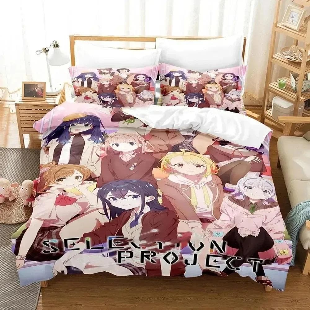 3D Print Anime SELECTION PROJECT Bedding Set Duvet Cover Bed Set Quilt Cover Pillowcase Comforter king Queen Size Boys Adult 70x133cm 2pcs