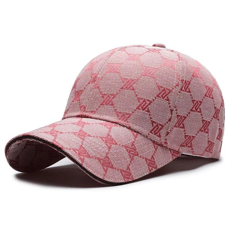 Four Seasons New Sunscreen Three-Line Sewn Baseball Cap Men's And Women's Casual Cap Net Red Distressed 1841 Hat Adjustable pink