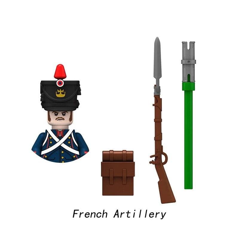 Medieval Napoleonic Wars Military Figure Building Block Prussian British French Italy Spain Knight Navy Soldier Bricks