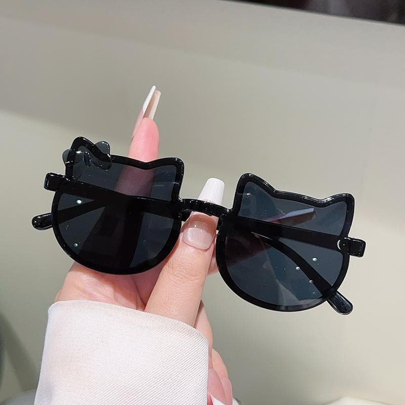 6Pcs Cute Kitten Kids Sunglasses Gradient Candy Color Trendy Shades for Girls Sun Glasses as picture shows