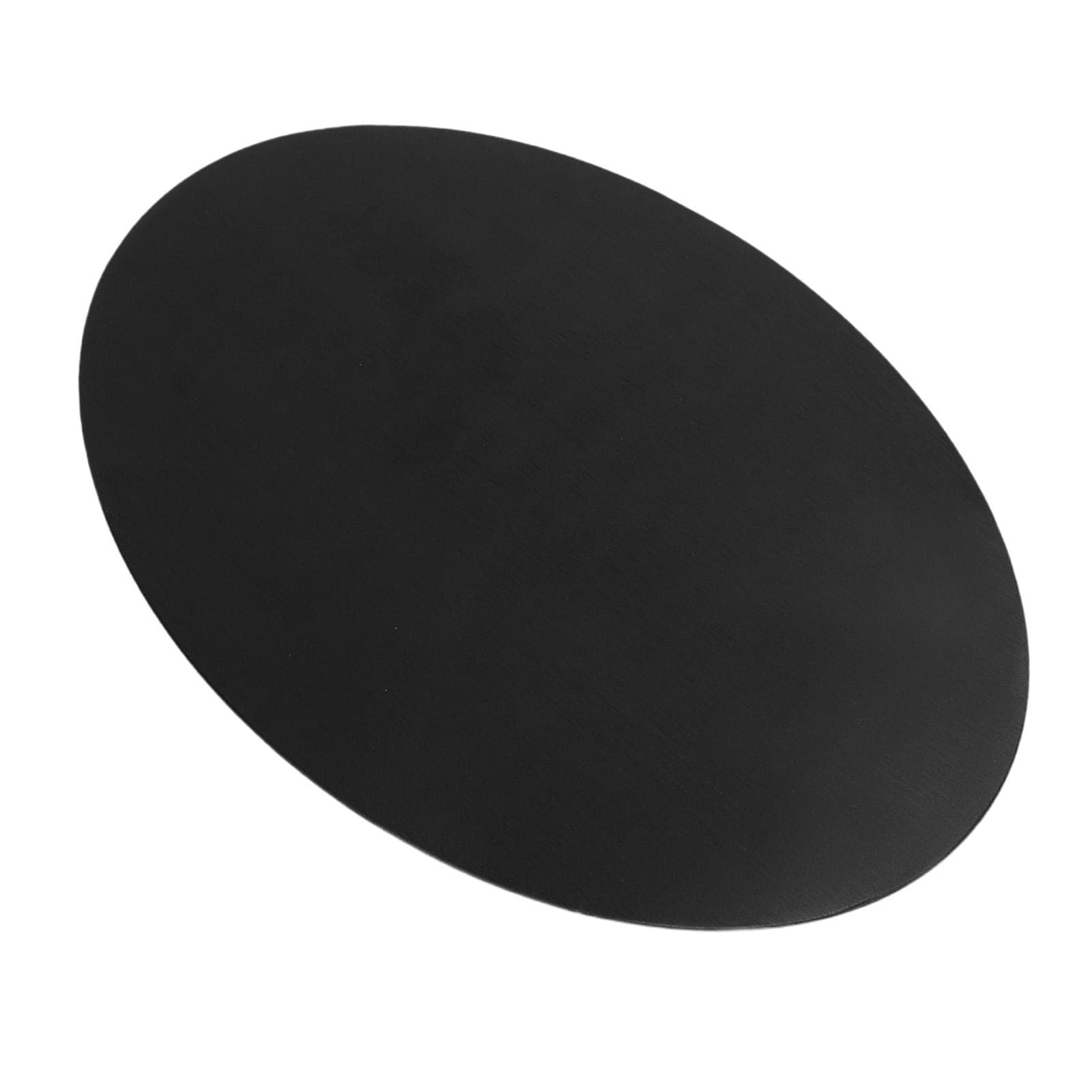Motorcycle Oval Number Plate Aluminum 2.5mm Thickness Brushed Finish Rustproof Universal Number black