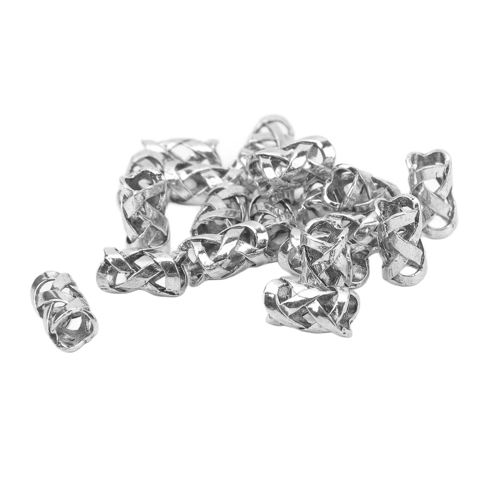 20Pcs Beard Bead Alloy Viking Style Hair Beads Pretty Design Accessory for Men Women
