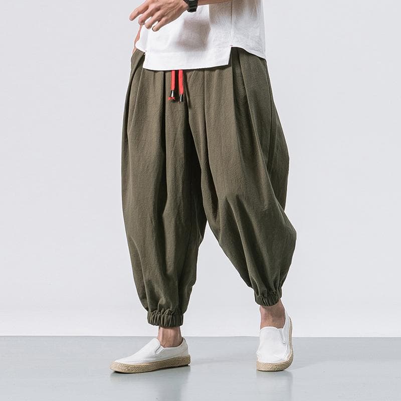 Fashion Spring Summer Men Casual Trousers Overweight Sweatpants Loose Harem Pants L