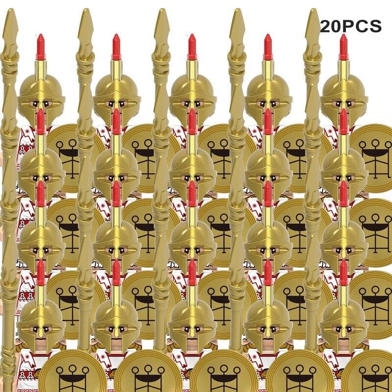 Middle Ages Roman Empire Spartan Crusader Mini Medieval Soldier Figures Model Building Blocks Bricks Toys Gift For Children