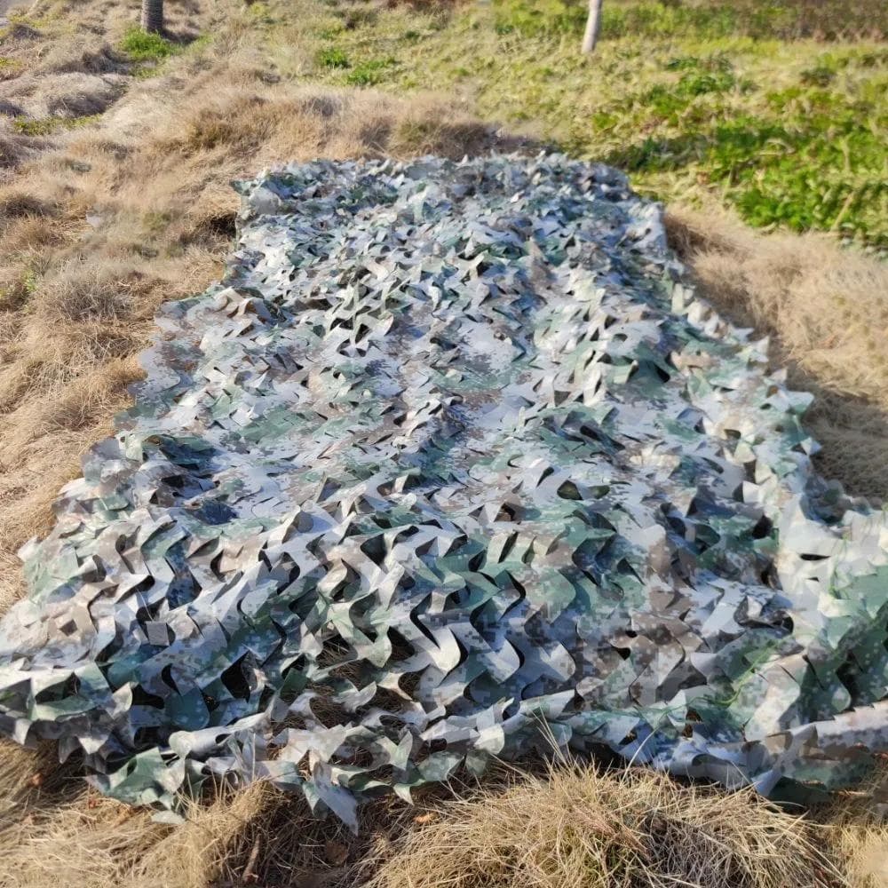 Outdoor Camouflage Net Sun Protection For Camping Shooting Hunting Hide Decoration Green/White/Blue/Khaki 2*7m green