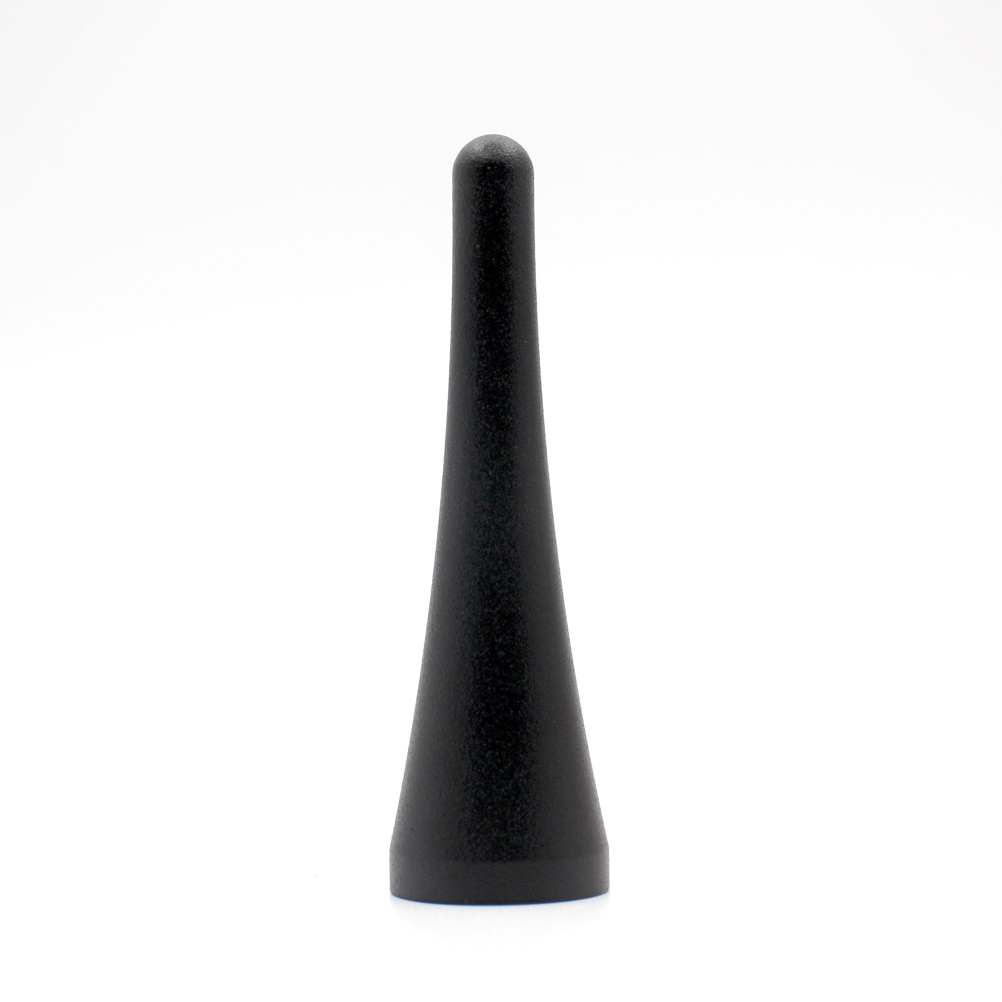 Short and Thick Mast Antenna 3.8 Inches Aluminum black