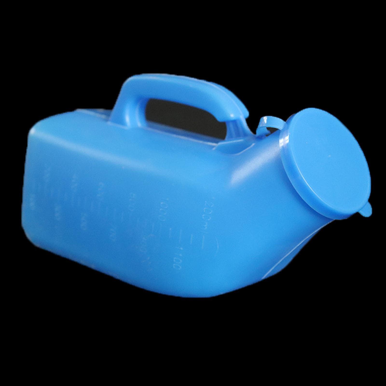 Male Urinal with & Lid 1200ml Bedpan for Travelers Disabled Seniors blue