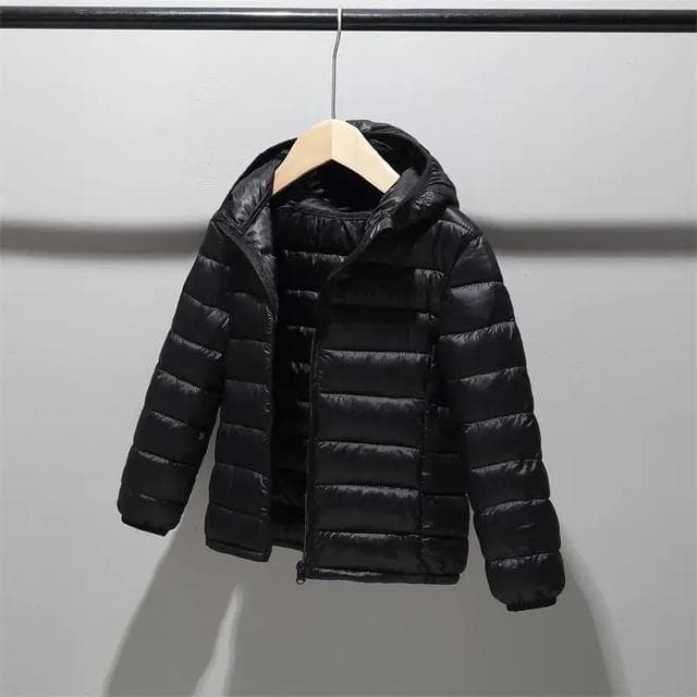 Children 2-12 years old down cotton jacket clothes for boys girls cotton padded clothes kids Warm Down Coats 9-10 black