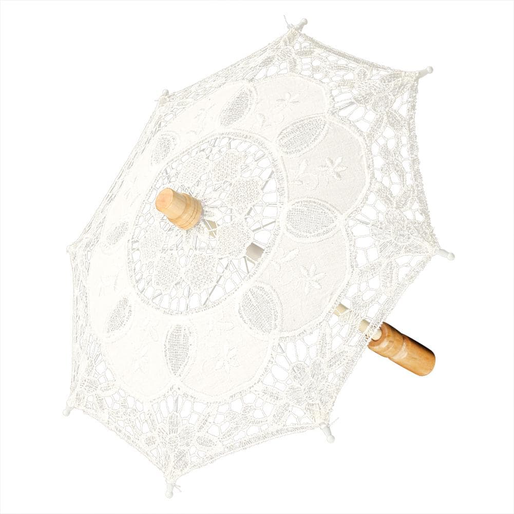 Beautiful Craft Umbrella Small Size Stage Performance Lace Umbrella Wedding DecorationBeige Small