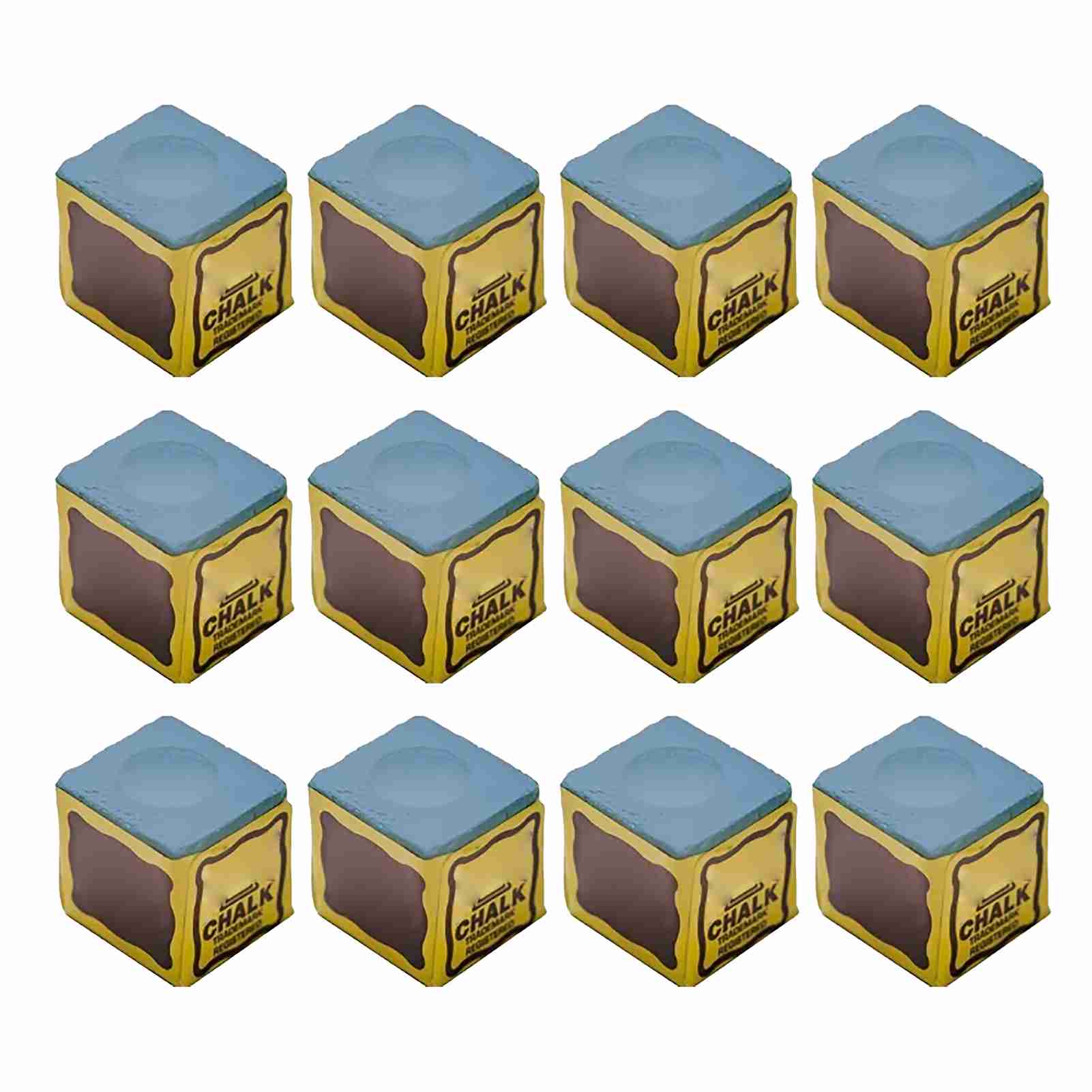 Pool Chalk Cubes Professional Billiard Cue Chalk Pool Table Accessories for Home Gaming 12 Packs in
