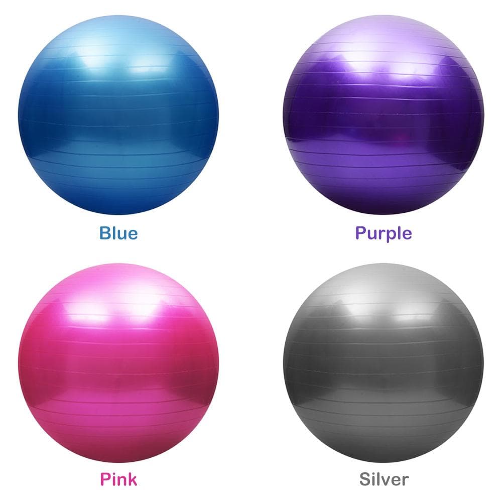Antiburst Yoga Ball Thickened Stability Balance Ball Pilates Barre Physical Fitness Exercise Ball 45cm purple