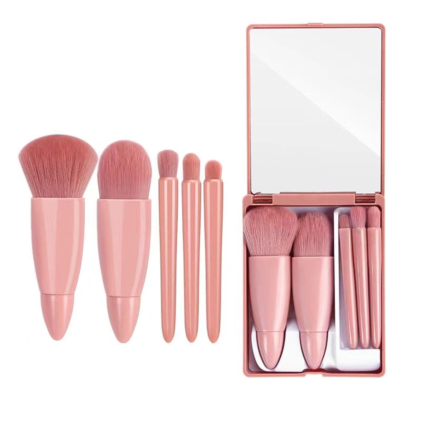 5PCS Makeup Cosmetic Brushes Kit Set Foundation Concealers Eye Shadows Brow/ Eye Contour Brushes pink