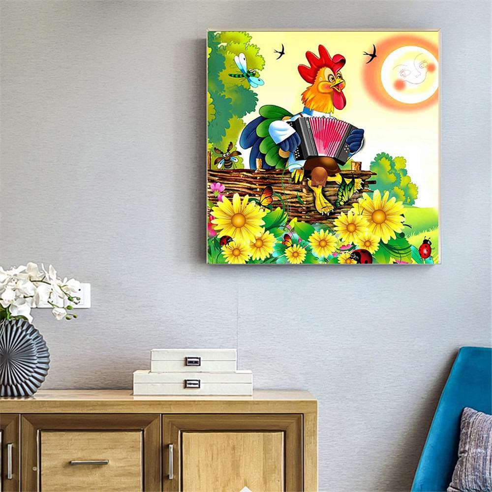 Diamond Painting Full Round Chicken Embroidery Cross Stitch Animal Mosaic Rhinestone Picture Arrival 30x30CM
