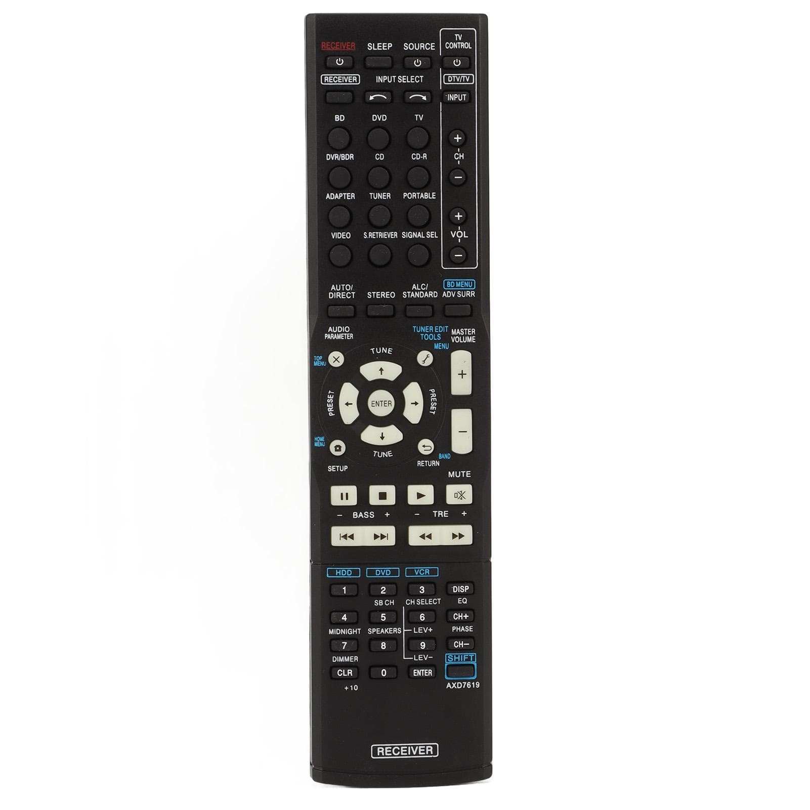 AXD7619 Remote Control Replacement AV Receiver Remote for Pioneer AVH Axd7455 Vsx 521 K Vsx 74txv S