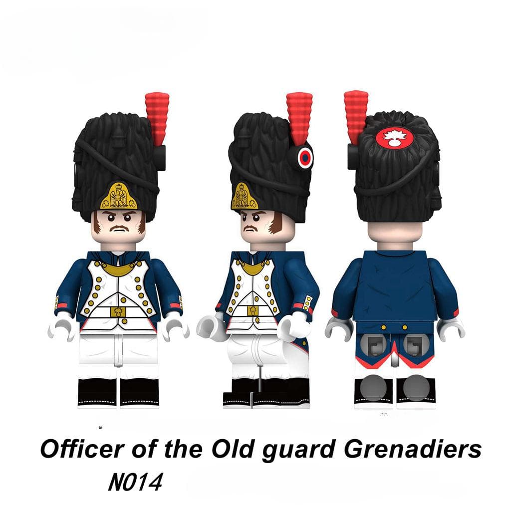 Napoleonic Wars Officer Highland Infantry Old Guard Building Blocks Action Figures Accessories Armor Head Kids Toys N013-016