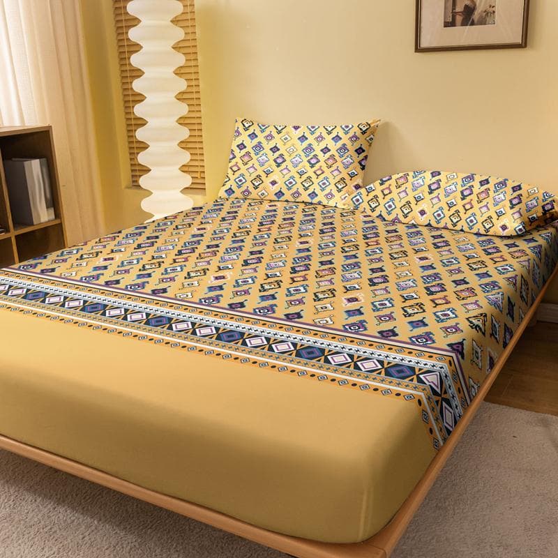1 Bohemian Patterned Frosted Bedsheet, Bedroom Printed Bedspread, Bedding (Excluding Pillowcases) 71x132cm