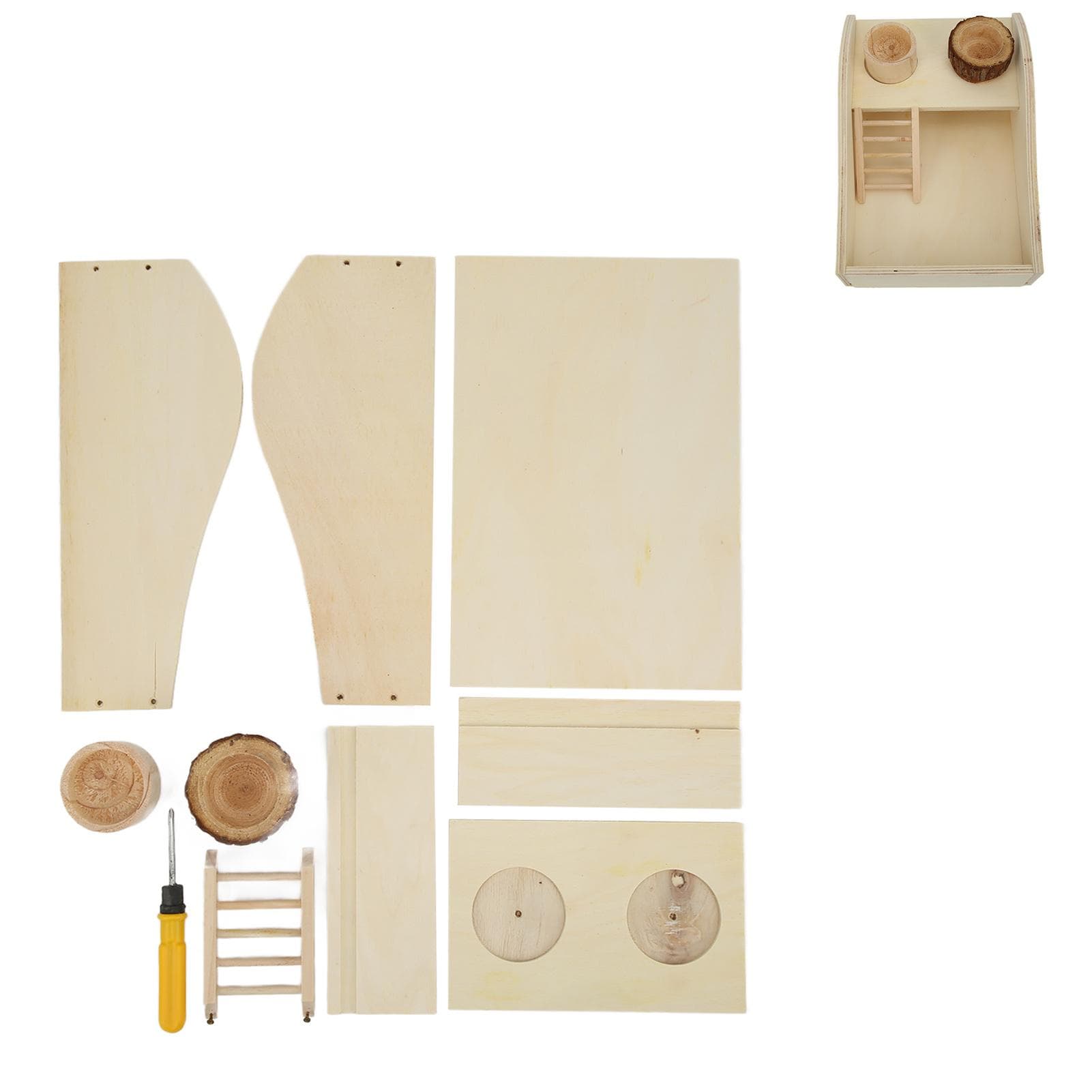 Hamster Sand Bath Box Wooden Small Pets Shower and Digging Sand Bathtub for Hamster Guinea Pig