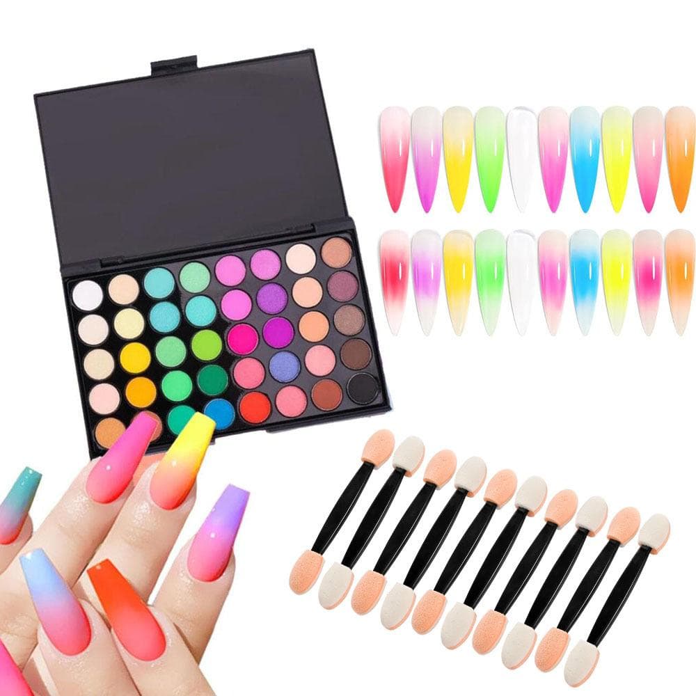 40 Colors Nail Paint Powder, Professional Nail Paint Powder Palette With Neon Shades For Gradient, Ombre And Bold Manicure, Nail Art Supplies