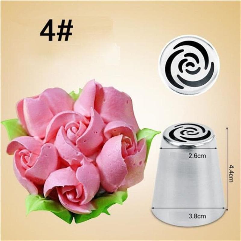 Russian Tulip Icing Piping Nozzles Stainless Steel Flower Cream Pastry Tips Nozzles Bag Cupcake Cake Decorating Tools Molds 4