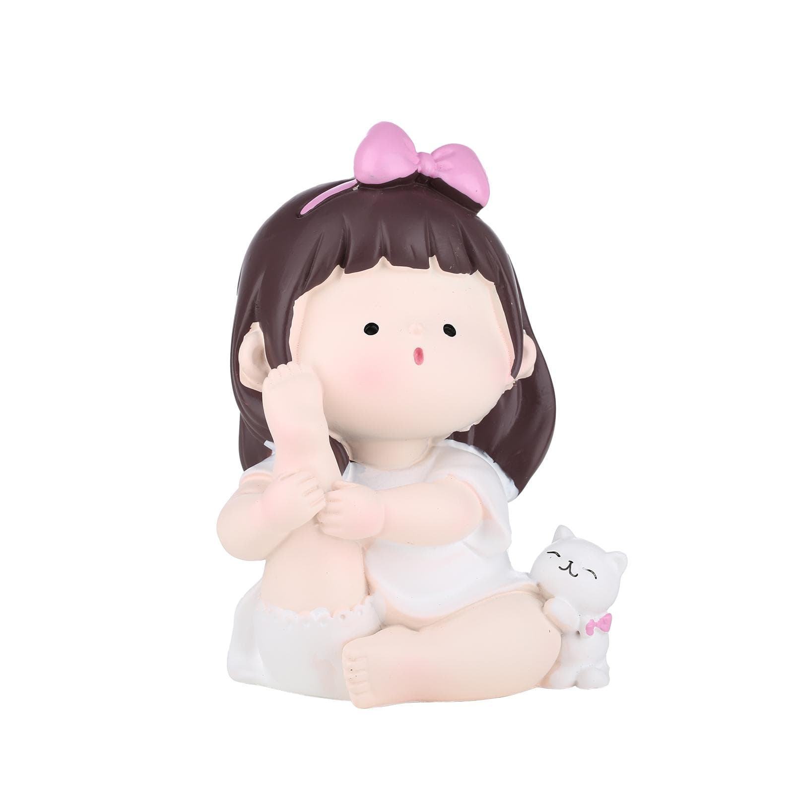 Tomfeel Yoga Girl Resin Ornament Cute Girlish Desktop Ornament Children s Room, Living Room, Desk Type 2