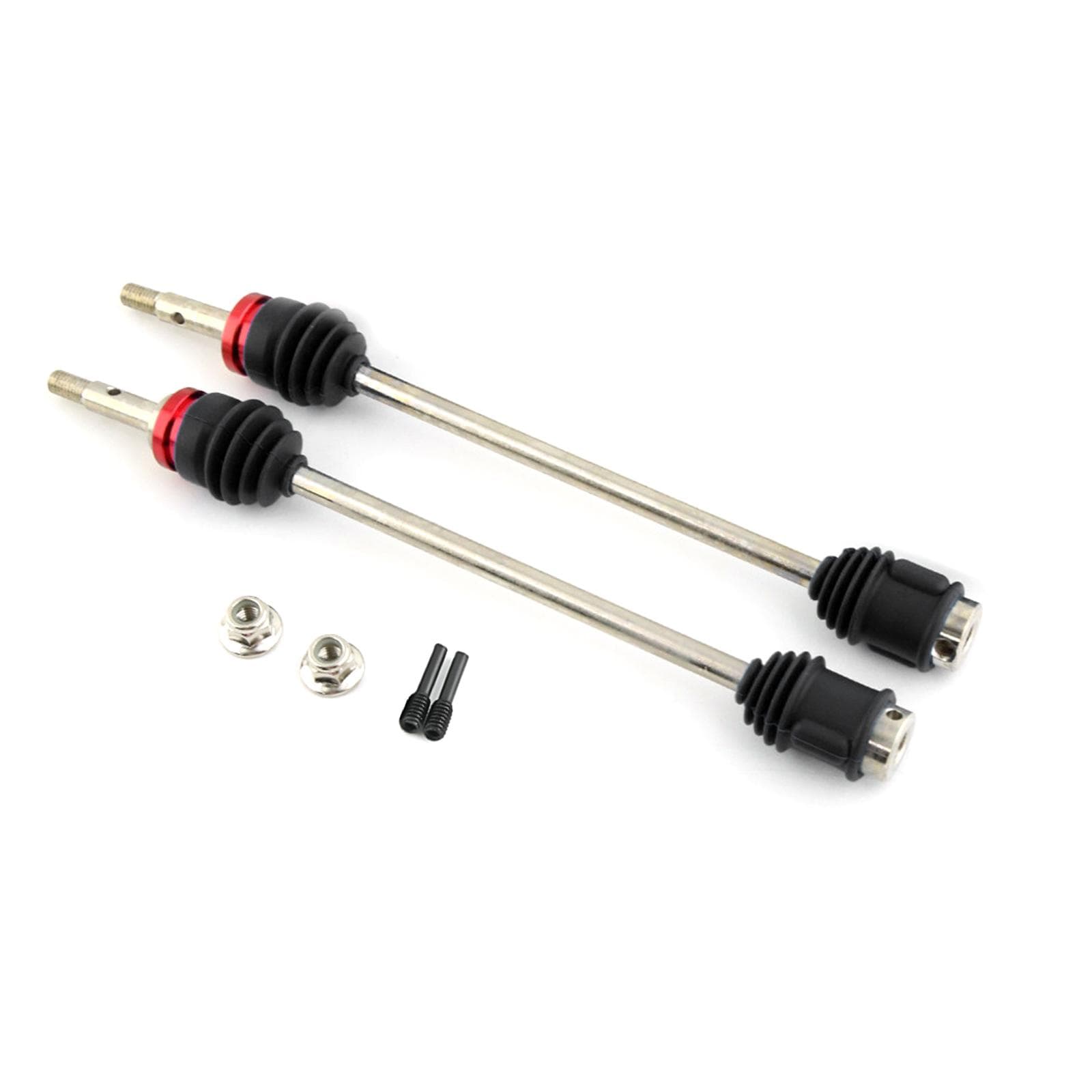2PCS Steel Front and Rear Driveshaft CVD Drive Shaft 5451R Replacement for Traxxas E-Revo/E-Maxx/T-Maxx/Revo 1/10 Remote Control Car Upgrade Parts black