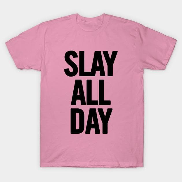 T Shirt Women Slay All Day Harajuku Print Kawaii Tshirt Summer Short Sleeve Female T-Shirt Top Tee S