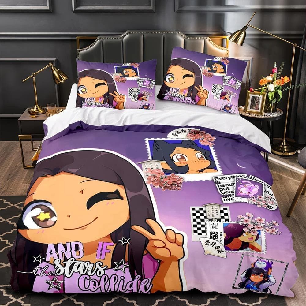Aphmau Jessica Bravura Bedding Set Boys Girls Twin Queen Size Duvet Cover Pillowcase Bed Kids Adult Fashion Home Textileextile 70x133cm 2pcs