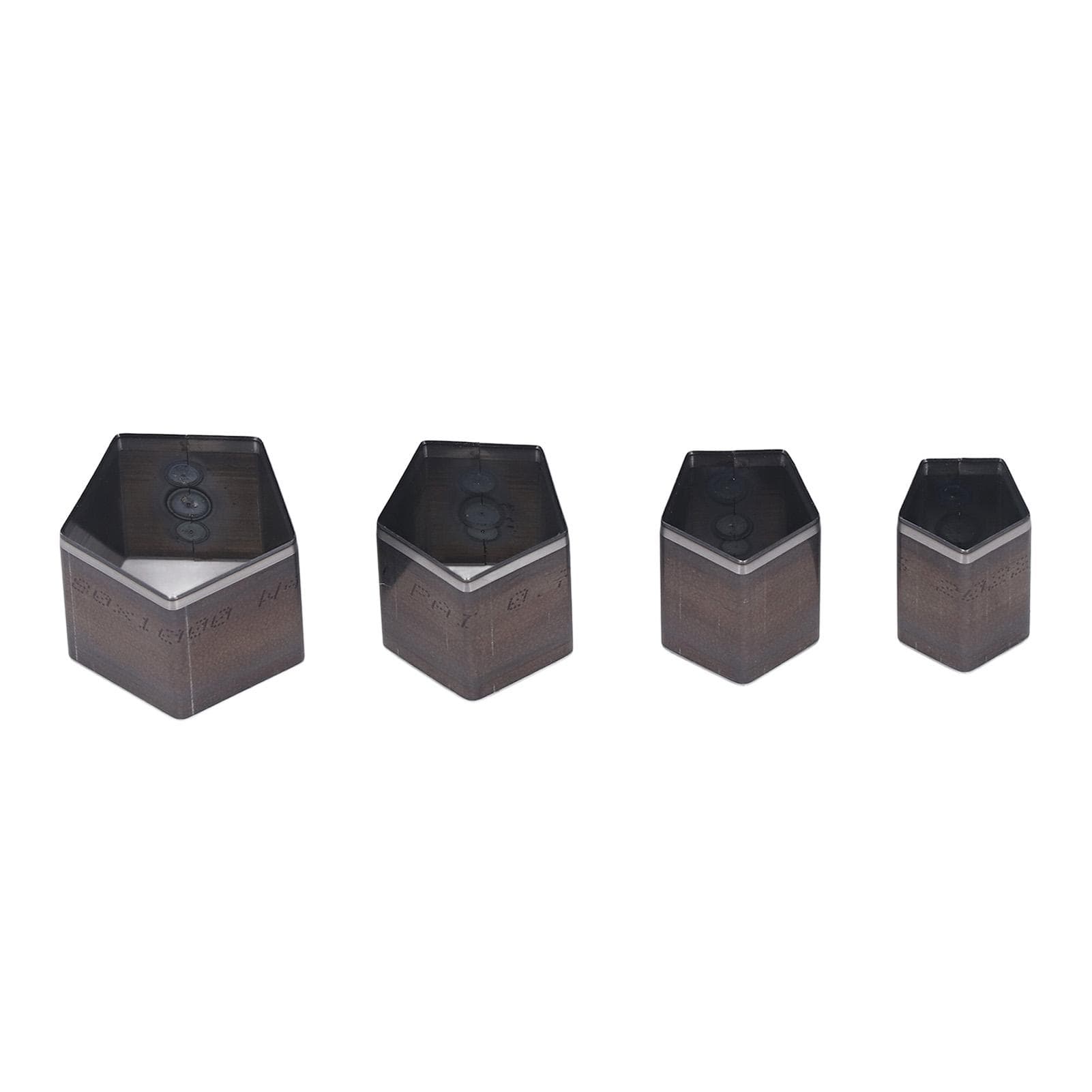 4Pcs Pentagon Cutting Punching Die Alloy Steel Leather Cutting Mold for DIY Leather Craft