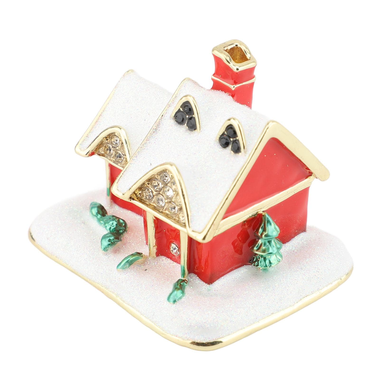 Vintage Jewelry Box Snow House Shaped Handcrafted Jewelry Organizer Storage Gift