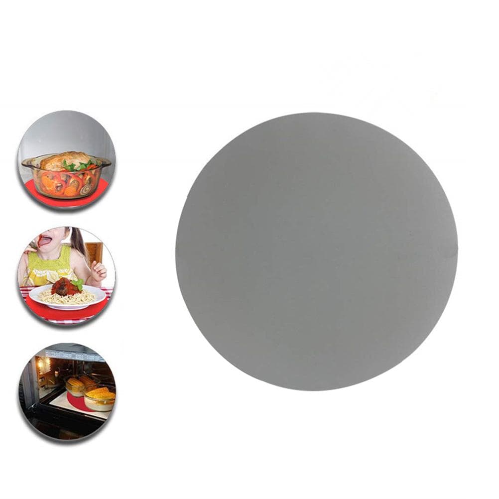 30cm Silicone Microwave Mat Non Stick Oven Mat Heat Resistant Microwave Turntable Mat grey