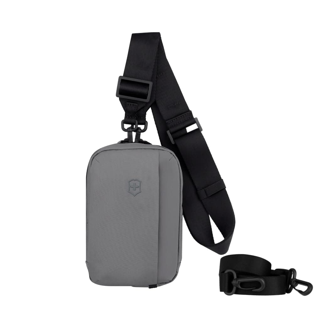Victorinox Travel Essentials City Body Bag with Interchangeable Shoulder 653377 Pouch, Bag/Shoulder Strap, Gray,