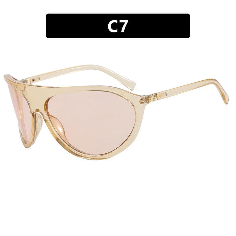 Vintage y2k Oversized Sunglasses Women Men Luxury Designer Sun Glasses Punk Outdoor Sport Goggle UV400 Protection