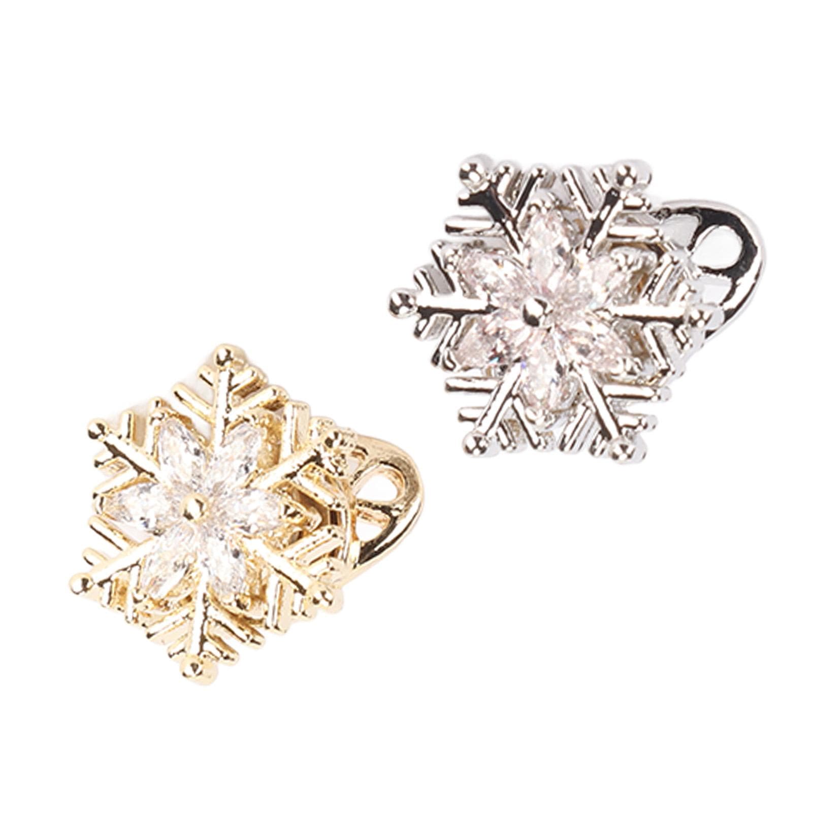 Snowflake Nail Decoration Rotatable Shiny Attractive Elegant 3D Christmas Nail Art Decor for Daily