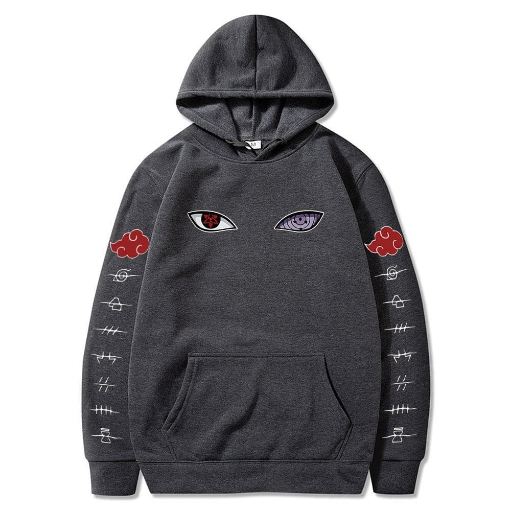 Naruto Cosplay Hoodie Harajuku Sweatshirts Men Cotton Hoodies XXL slate gray