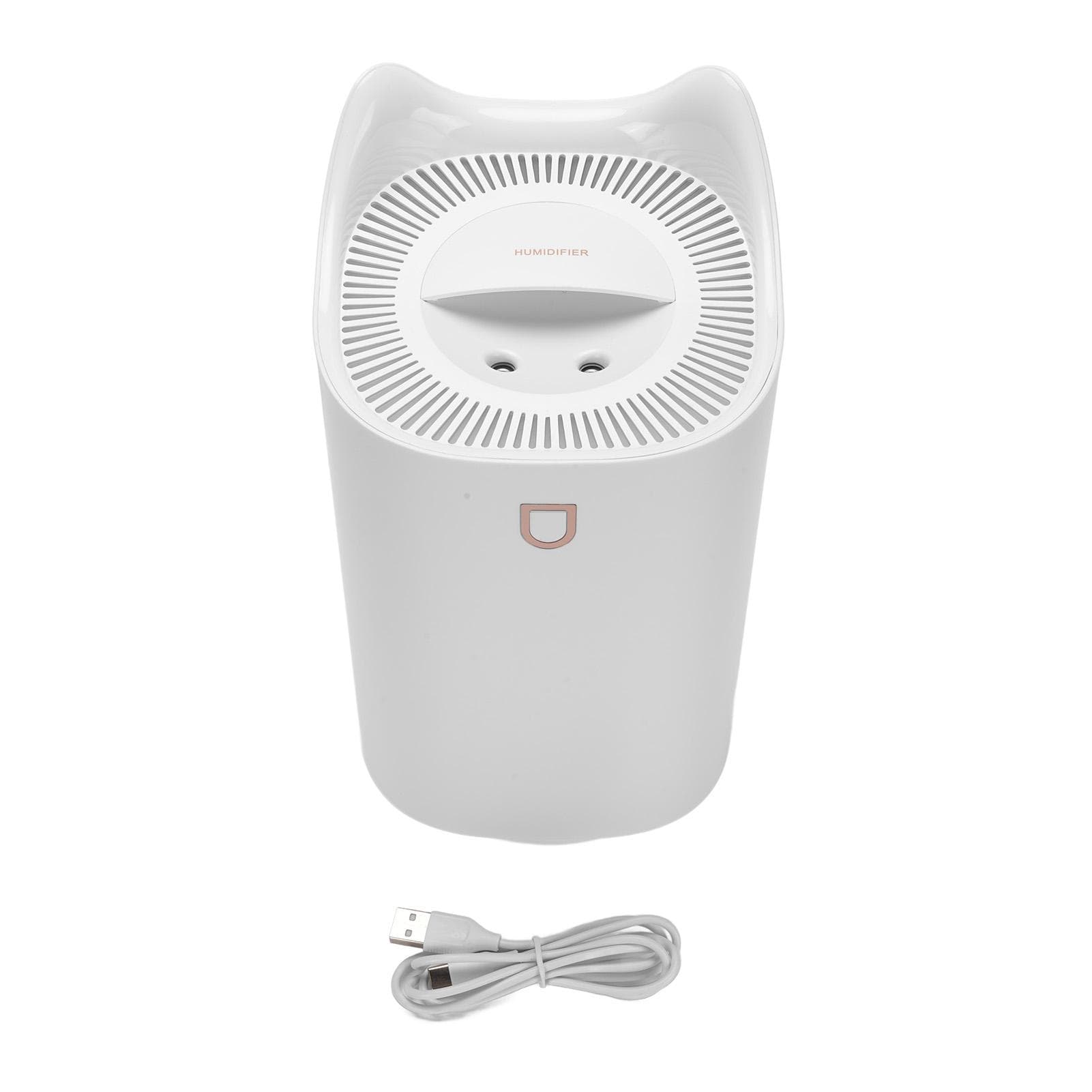 USB Powered Humidifier 3300ML Capacity Double Nozzle Quiet Humidifier for Bedroom Office