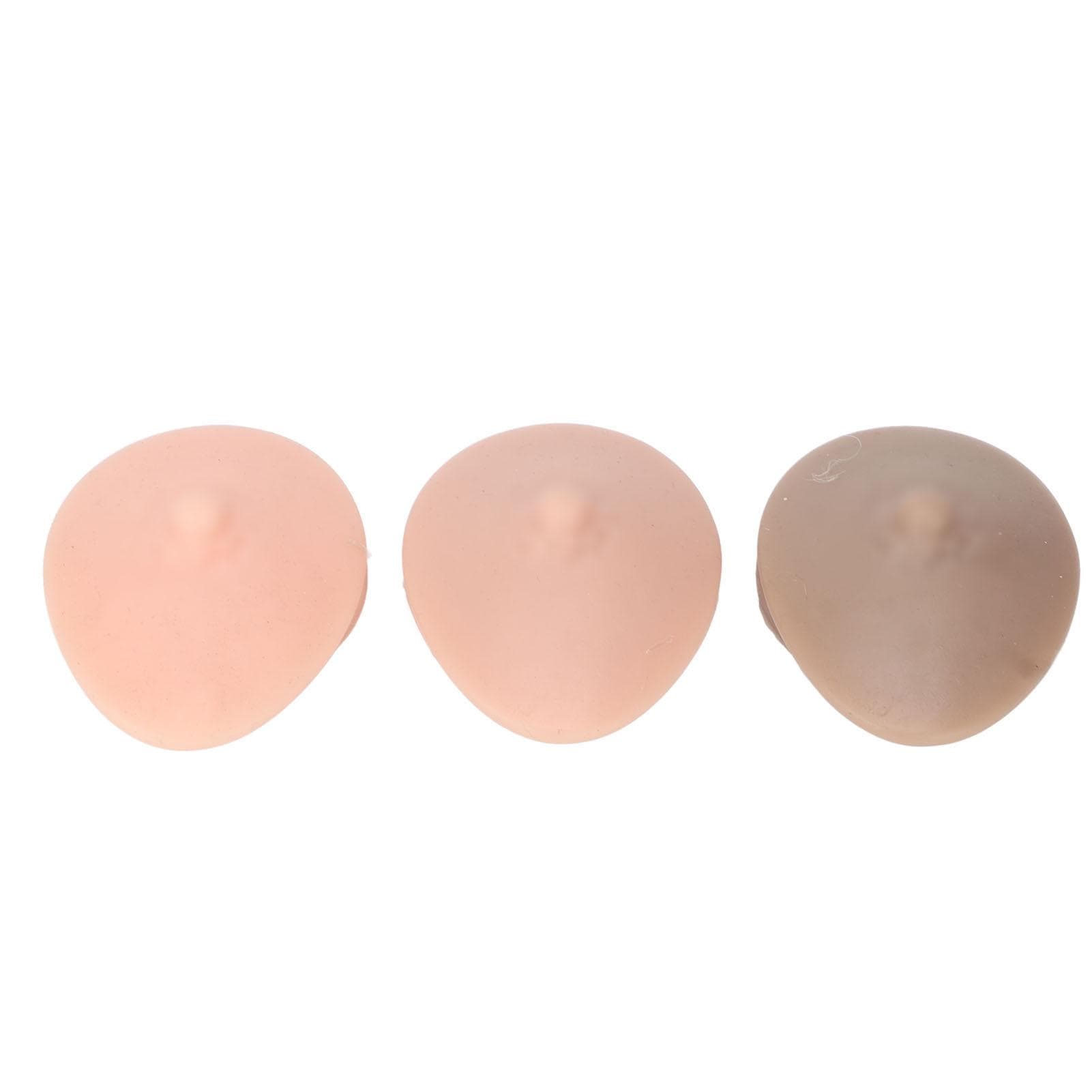 3PCS Piercing Silicone Nipple Models Light Medium Dark Skin Tone Reusable Body Piercing Models with