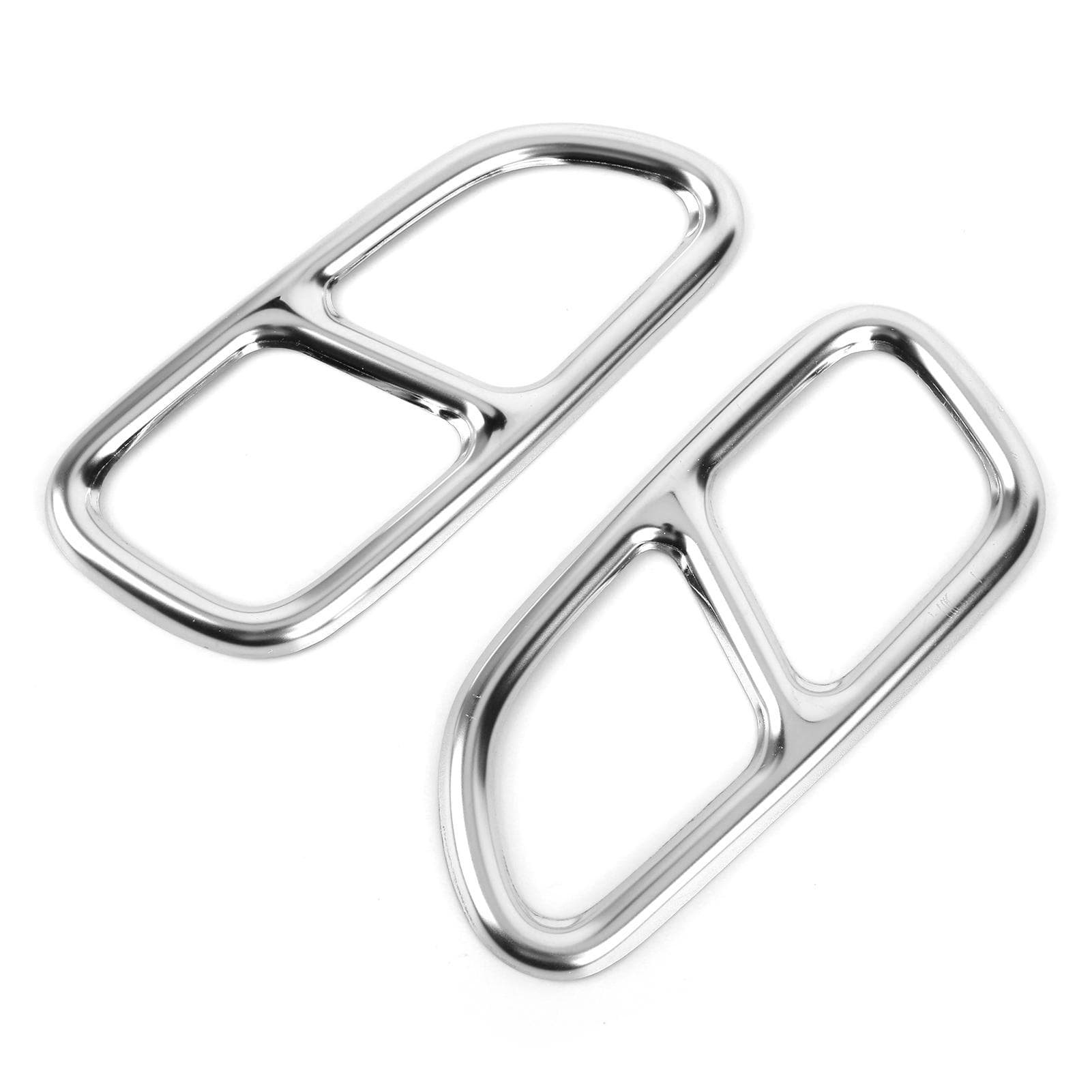 Car Quad Exhaust Tip Trim Stainless Steel Glossy Replacement for MercedesBenz CLA 20132015