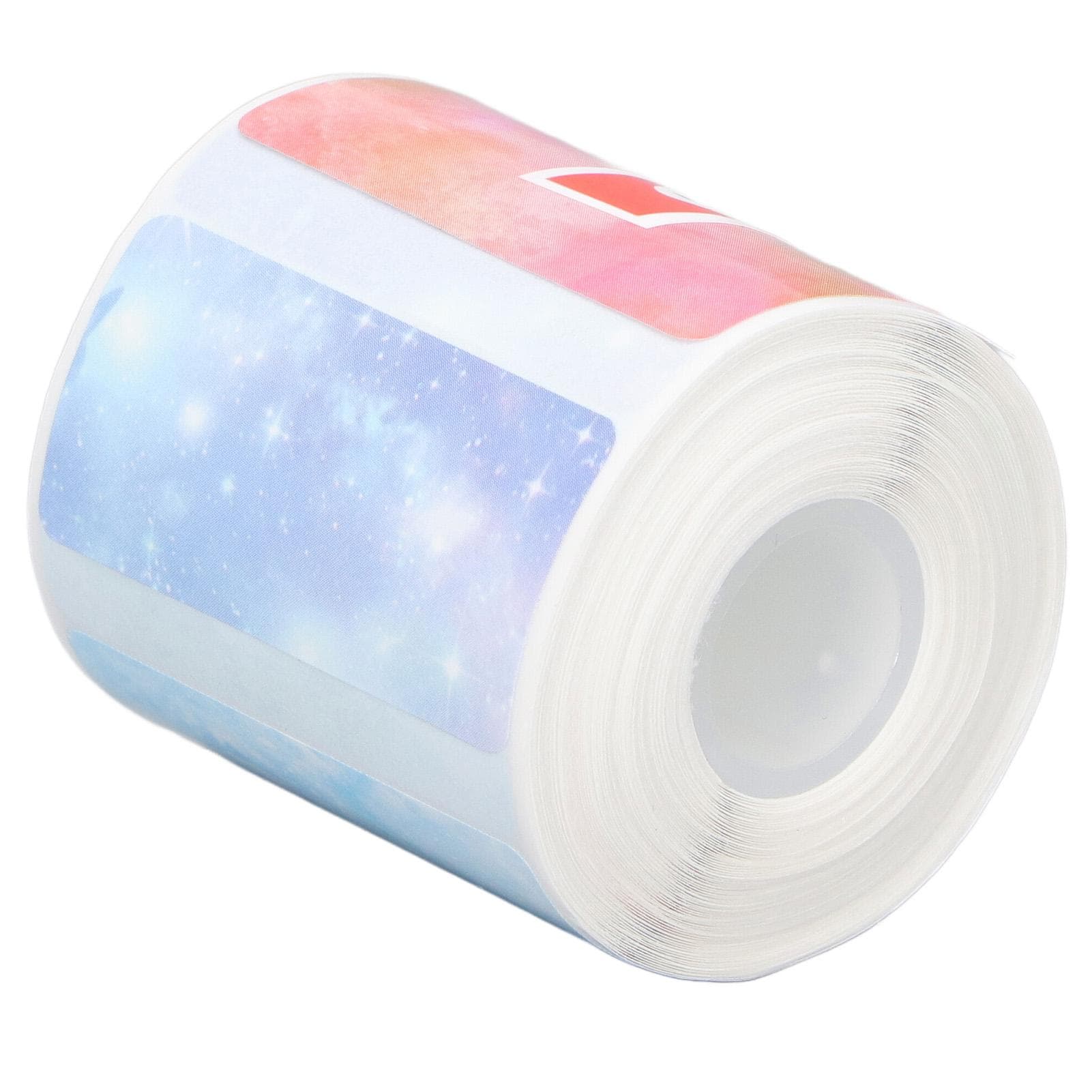 Thermal Paper Roll 310 Sheet 40x20mm 4 Patterns Inkless Print Paper with Back Adhesive Christmas