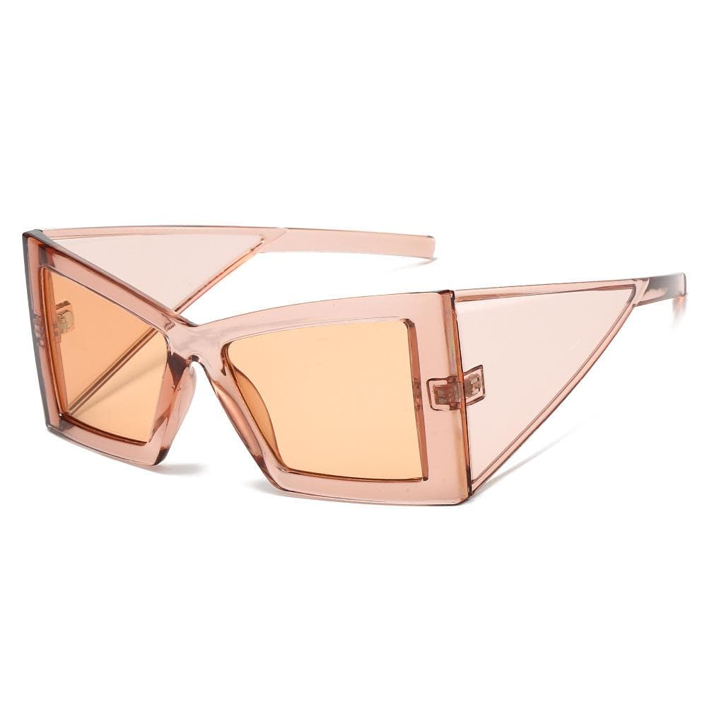 Retro Luxury Gradient Square Large Frame Women Sunglasses Fashion Leopard Trend UV400 Protection Wide Leg Design as picture