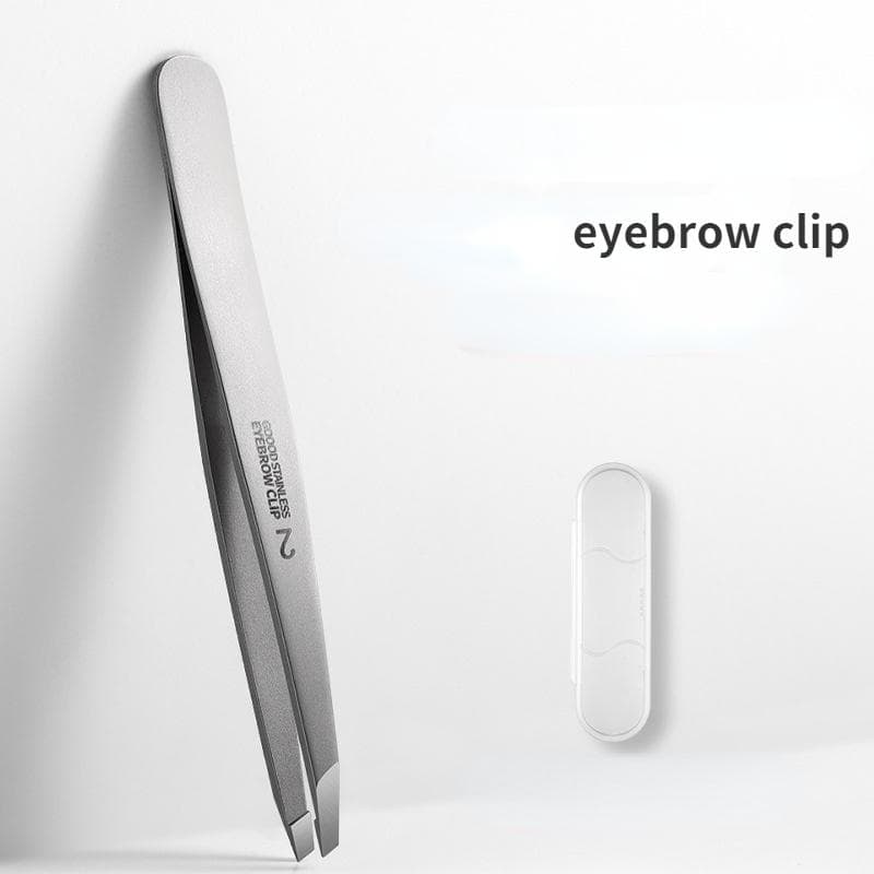 Eyebrow Tweezer Stainless Steel Slanted Eye Brow Clips Hair Removal Makeup Tools Eyelashes Extension Double Eyelid Application 1pc