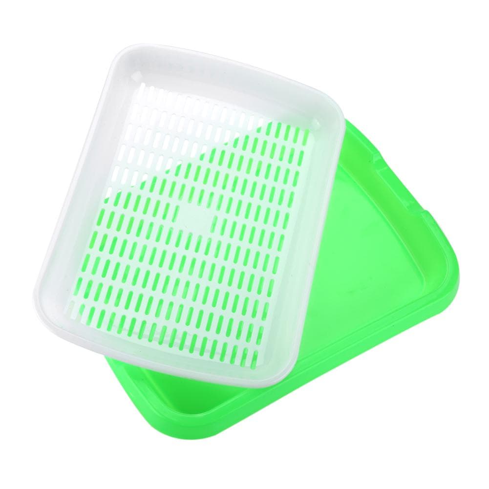 Durable Hydroponics Basket Nursery Tray Seed Nursery Pot Flower Vegetable Seed Grow Case Green Green