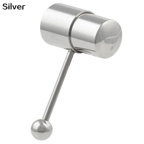 Unisex Cool Punk Hammer Shape Vibrating Tongue Bar Stud Body Piercing Jewelry