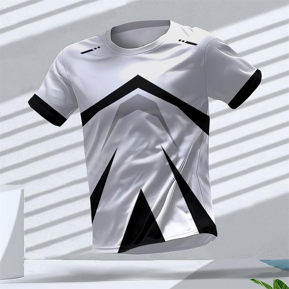 Gym Summer Quick Dry Breathable Men's T Shirt Outdoor Run Fitness Sports Short Sleeve Casual O-Neck Men Gym Sportswear T-Shirt 5XL
