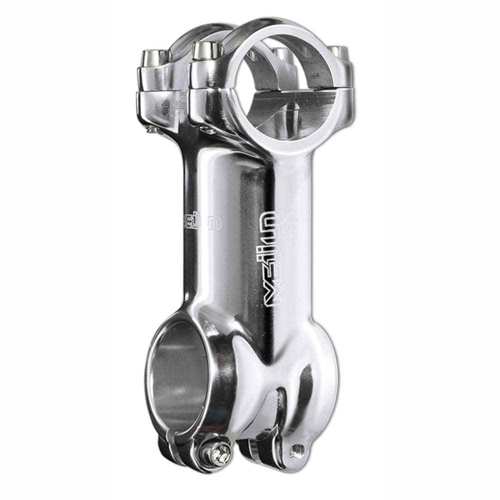 Bike Stem 31.8mm 80mm Bicycle Stem Aluminum Alloy Short Handlebar Stem for Mountain Bike Road Bike silver