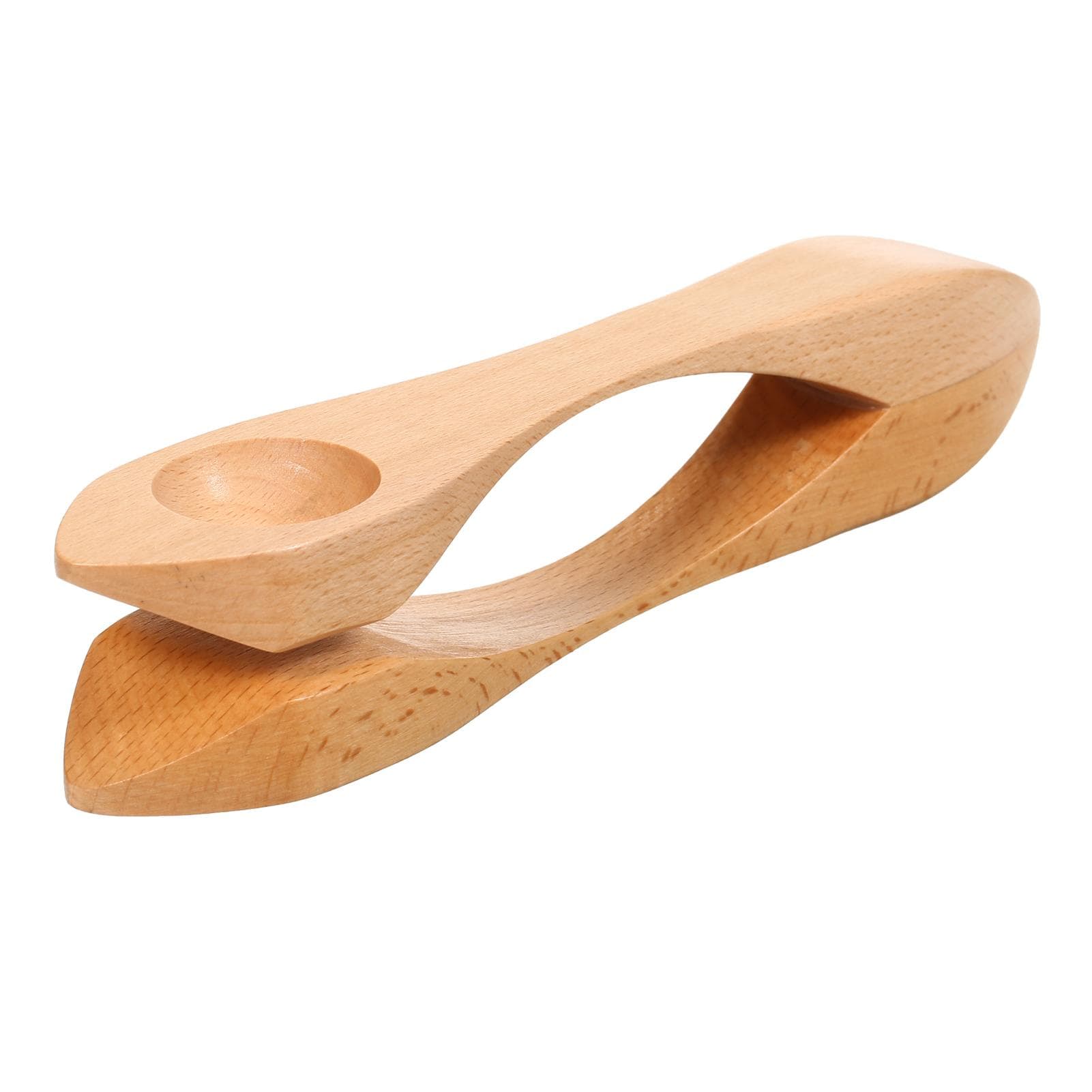 Wooden Musical Spoon Folk Percussion Instrument Natural Wood Folk Sound Traditional Percussion brown