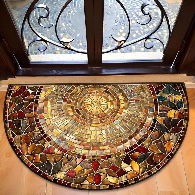 Colorful Pebble Welcome Door Mat - Non-Slip Rubber Backing, Absorbent Doormat for Indoor/Outdoor, Decorative Entrance Mat for Home, Porch(40*60cm) ZH17